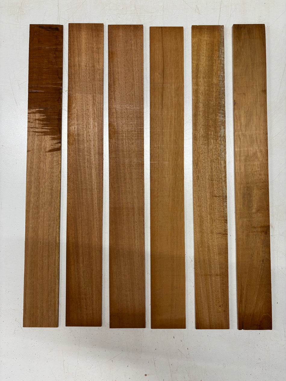 6 Pack, Mahogany Thin Stock Lumber 22"x2-1/2"x1/8"  , 22"x2-3/8"x3/16"#5727