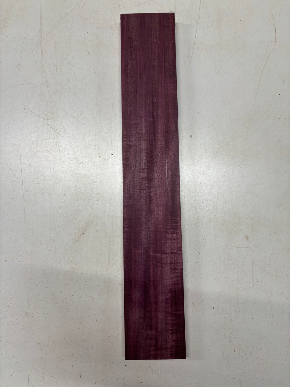 1 Piece, Flame Purpleheart Guitar Neck Blank  24"x4"x1"#5731