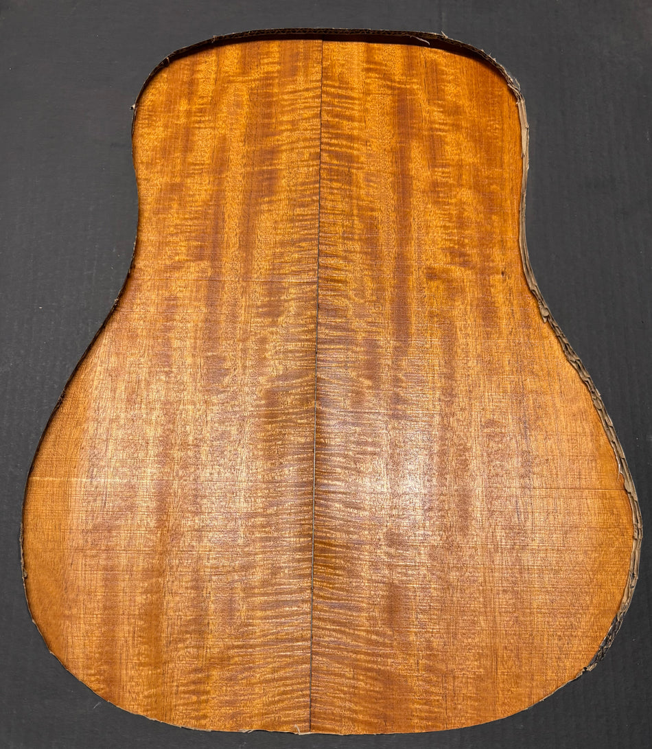 Flame Genuine Mahogany Dreadnought Guitar Back Set #4101