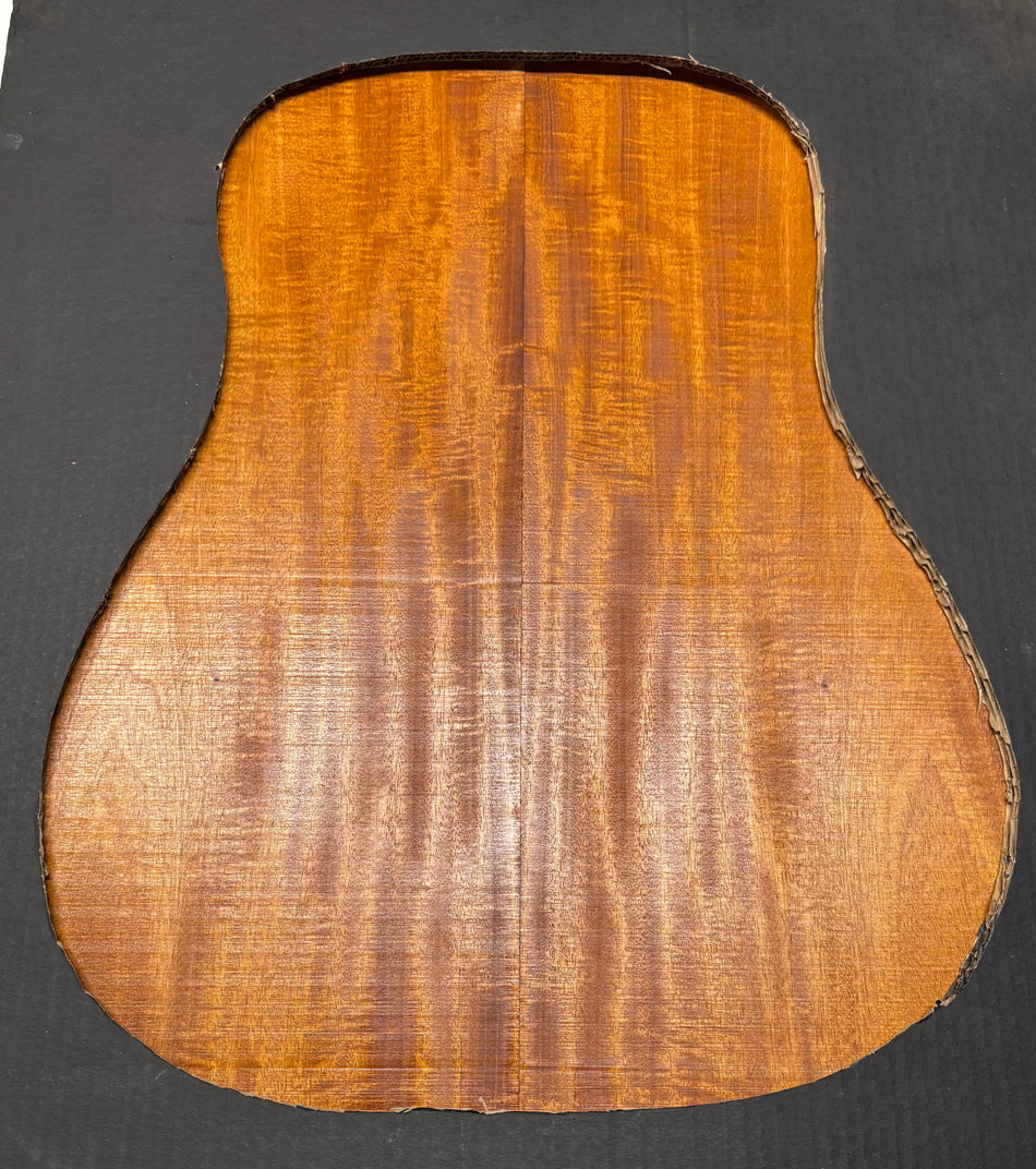 Flame Genuine Mahogany Dreadnought Guitar Back Set #4104