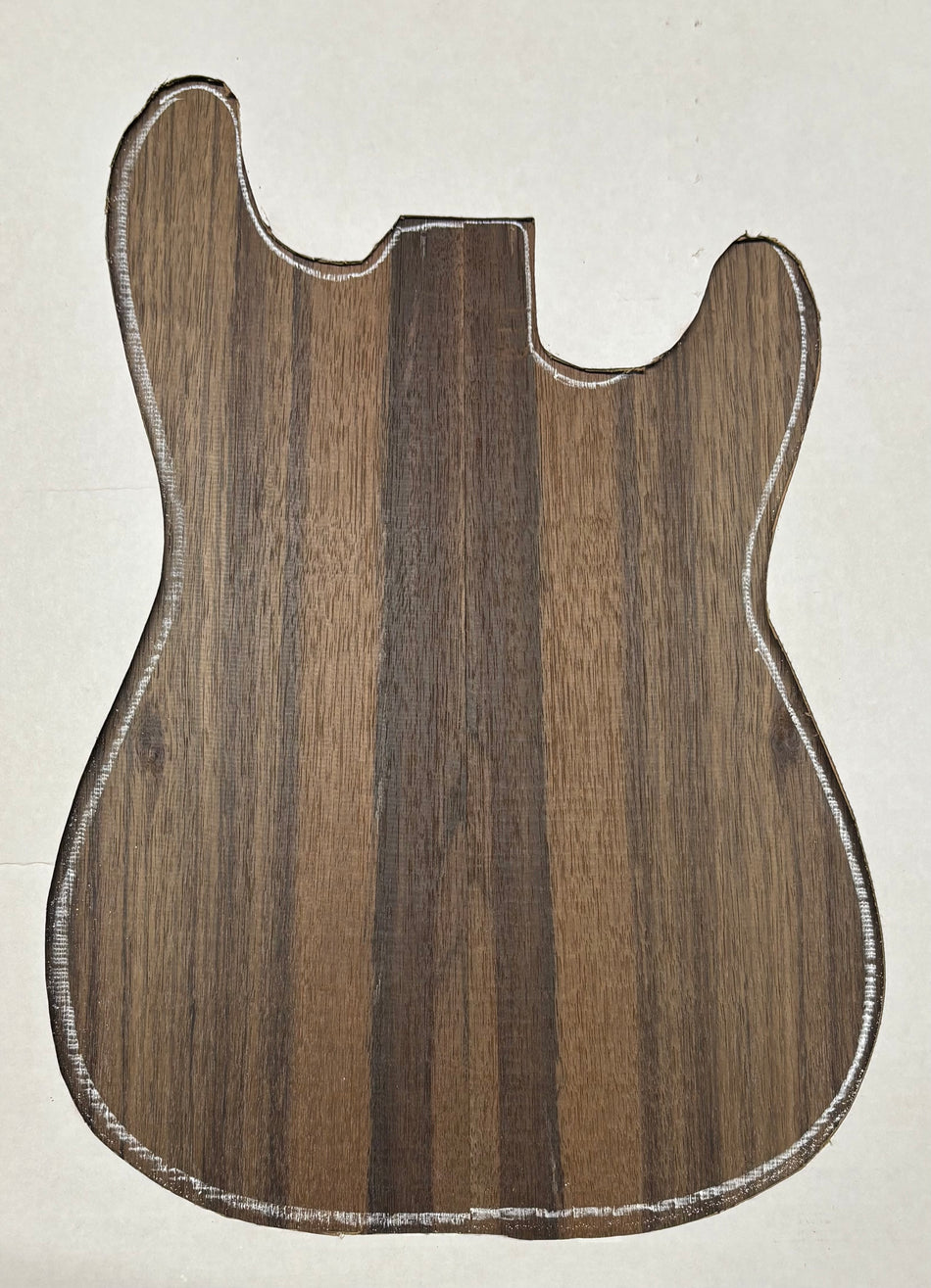 Dessus de guitare en noyer noir appariés "bookmatch" 21" x 7-1/4" x 1/4" #332