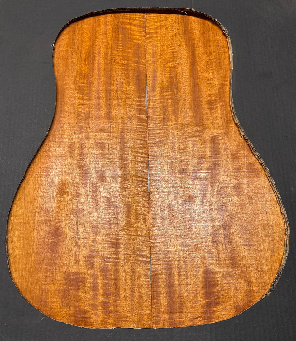 Flame Genuine Mahogany Dreadnought Guitar Back Set #4106