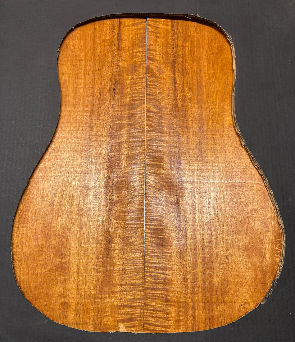 Flame Genuine Mahogany Dreadnought Guitar Back Set #4108