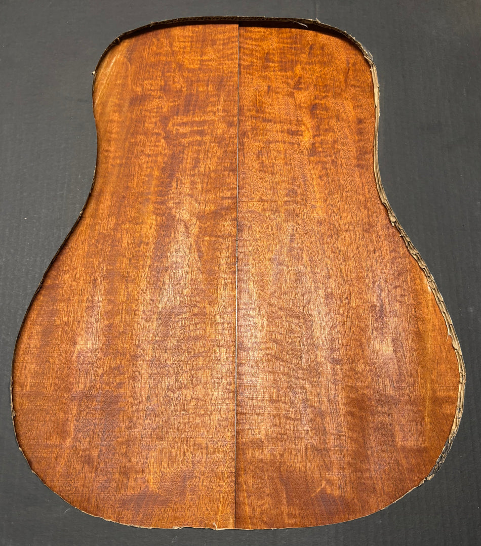 Flame Genuine Mahogany Dreadnought Guitar Back Set #4109