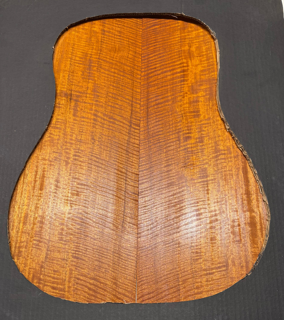 Flame Genuine Mahogany Dreadnought Guitar Back Set #4110