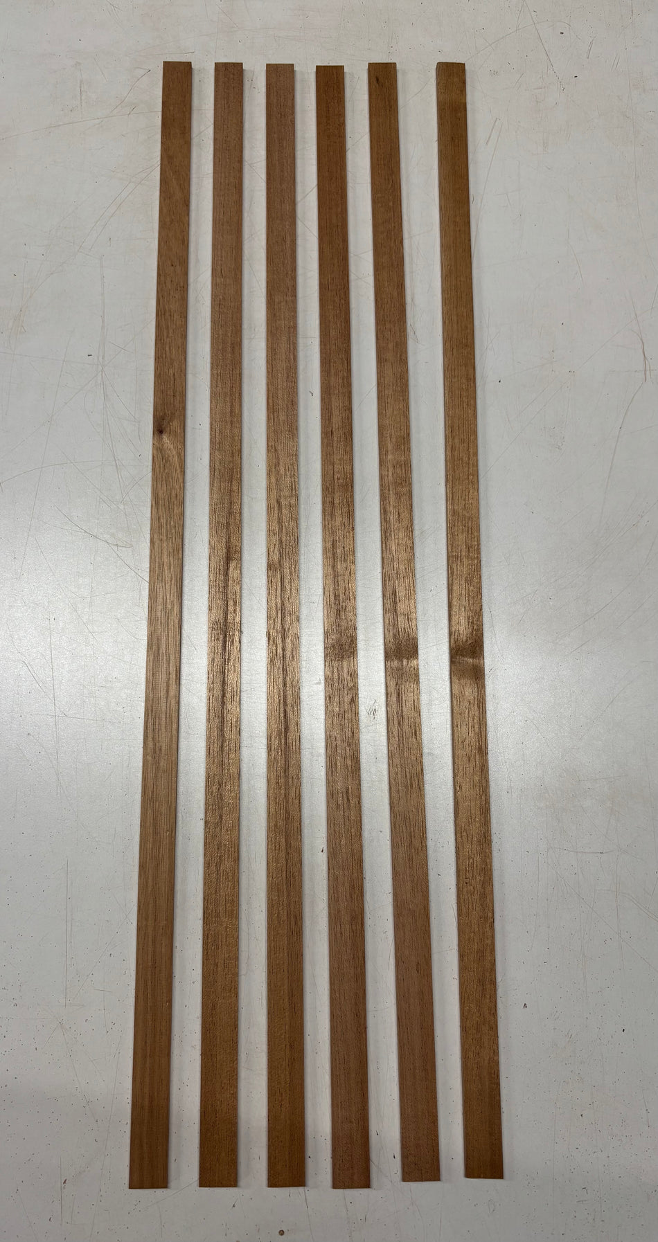 6 Pack, African Mahogany Binding Wood Blanks 36"x1"x1/4"#5746