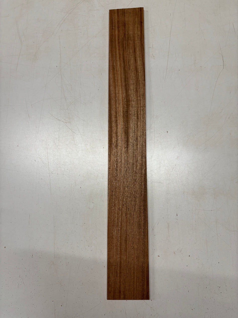 1 Piece, African Mahogany Thin Stock Lumber 30"x3-7/8"x3/8"#5749