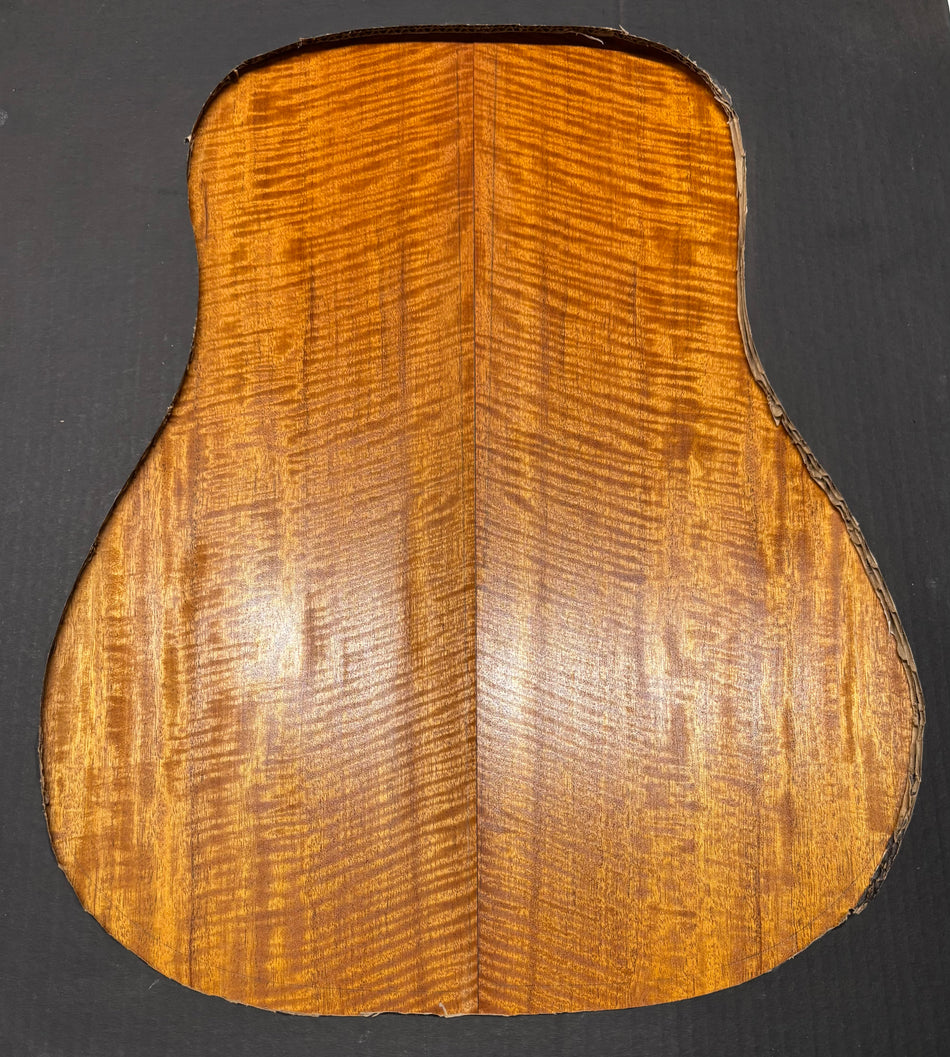 Flame Genuine Mahogany Dreadnought Guitar Back Set #4115