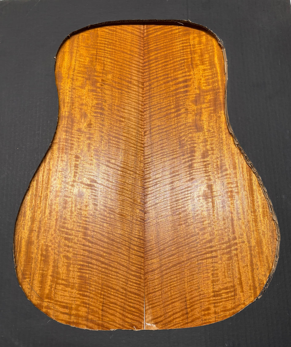 Flame Genuine Mahogany Dreadnought Guitar Back Set #4116