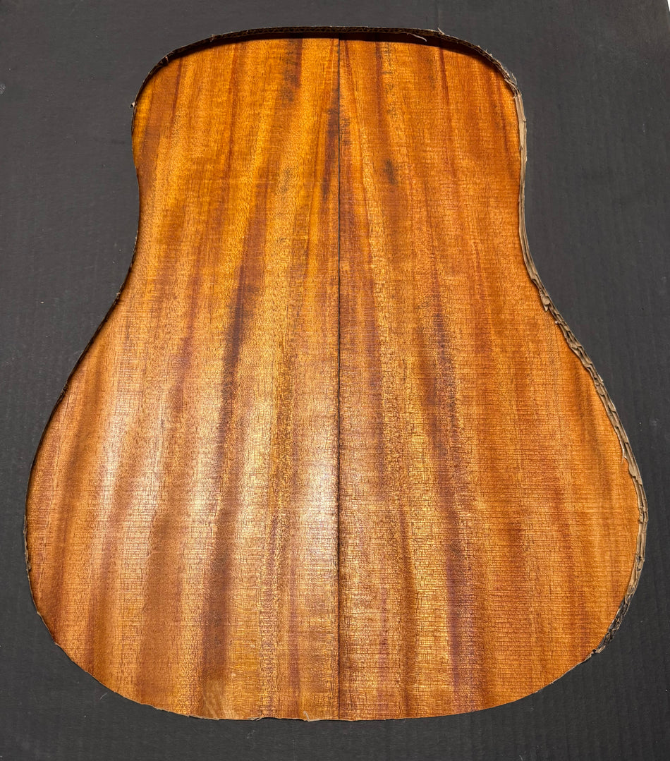 Flame Genuine Mahogany Dreadnought Guitar Back Set #4117