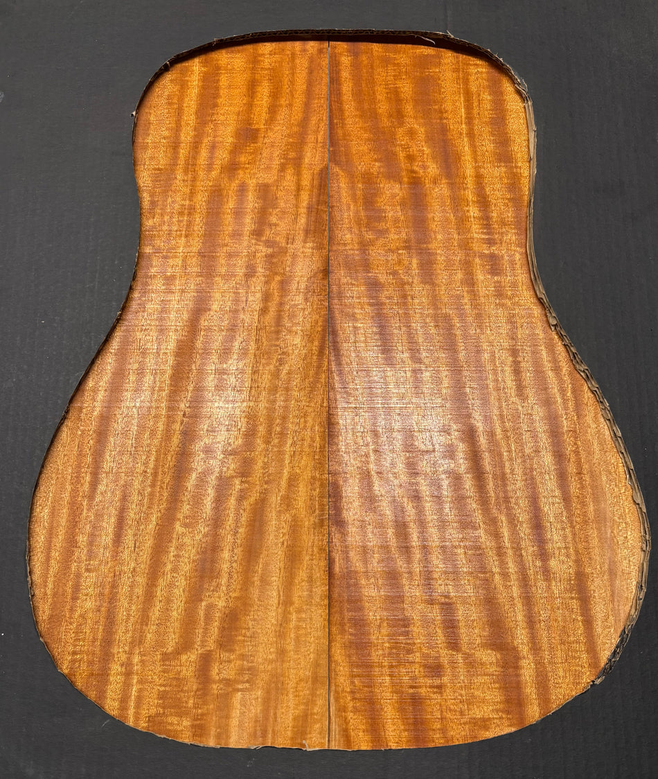 Flame Genuine Mahogany Dreadnought Guitar Back Set #4118