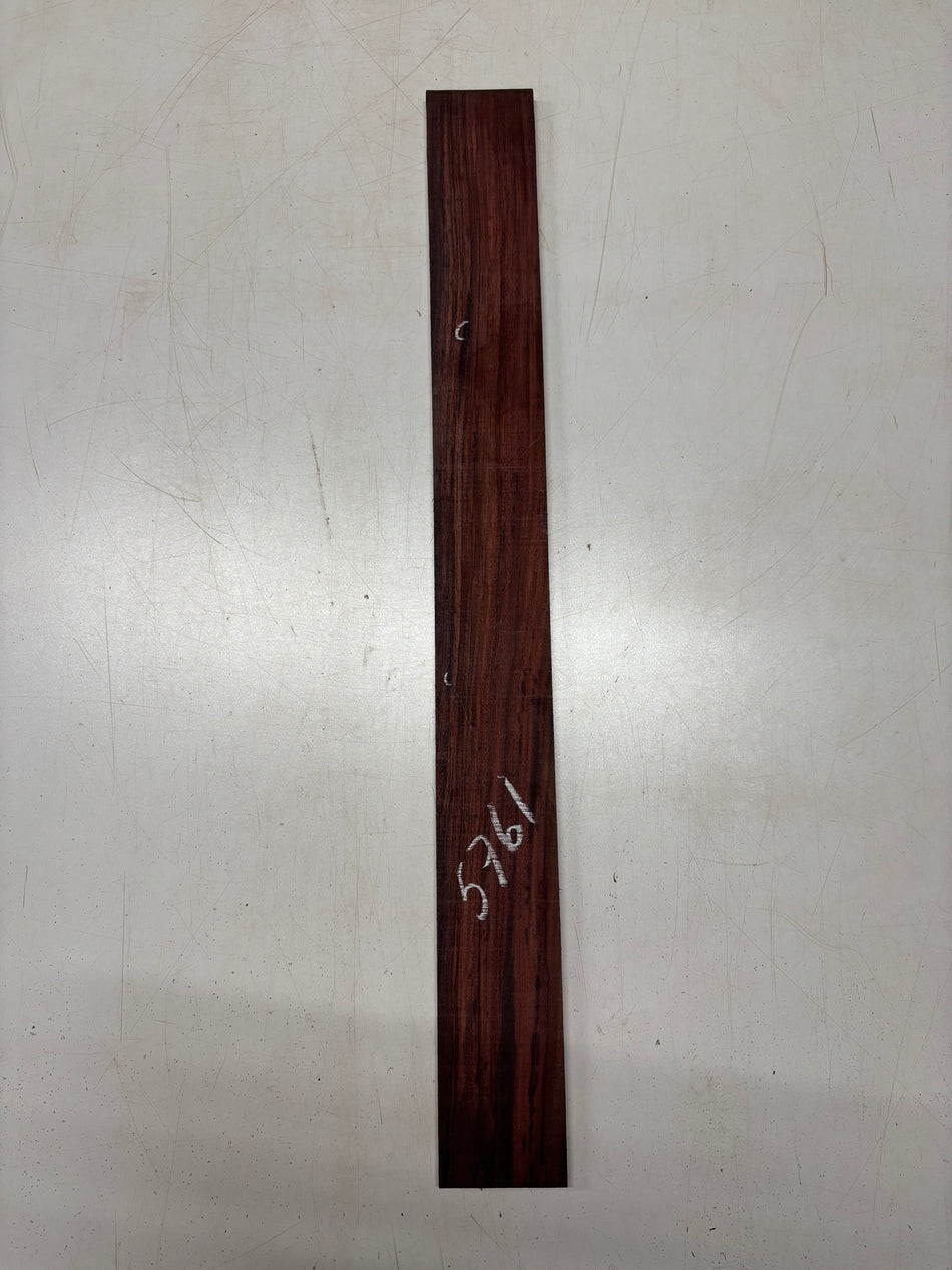 1 Piece, Royal Indian Rosewood Guitar Bass Fingerboard Blank 28"x3"x3/8"#5761