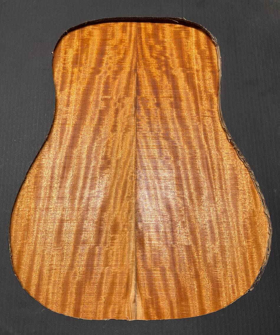 Flame Genuine Mahogany Dreadnought Guitar Back Set #4119