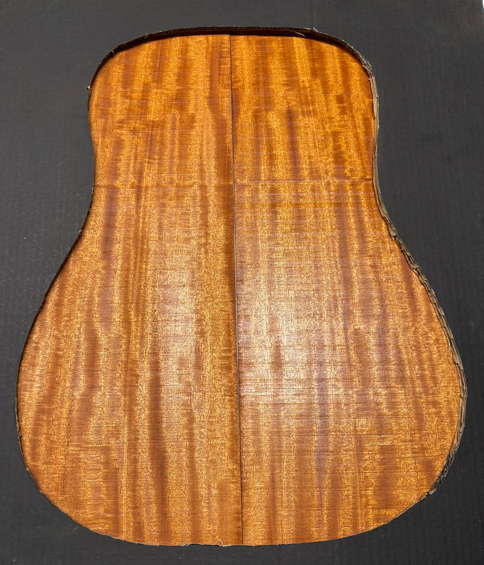 Flame Genuine Mahogany Dreadnought Guitar Back Set #4122