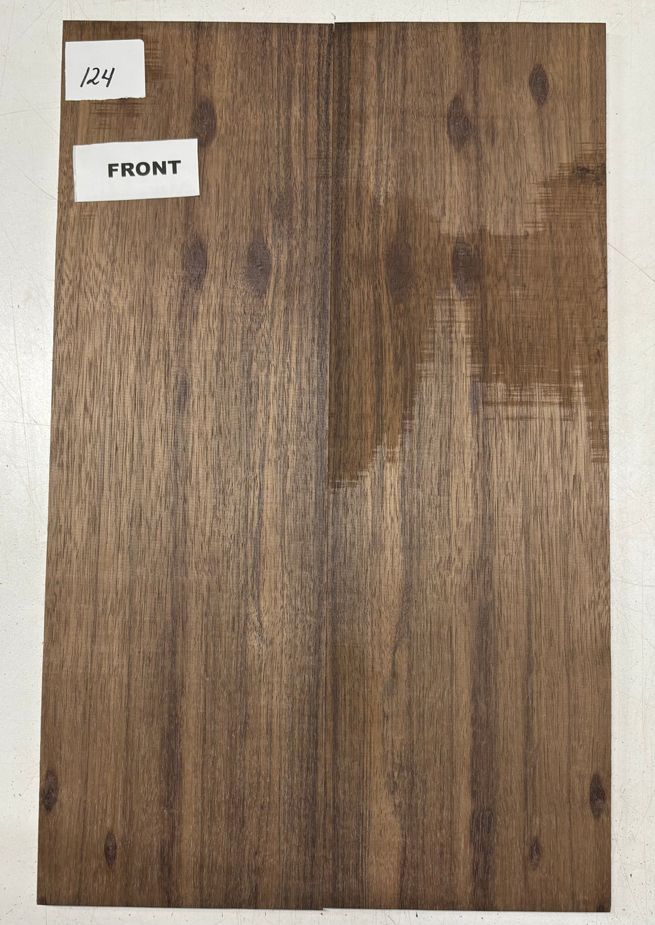 Dessus de guitare en Zebrawood appairé 21" x 7-1/4" x 1/4" #114