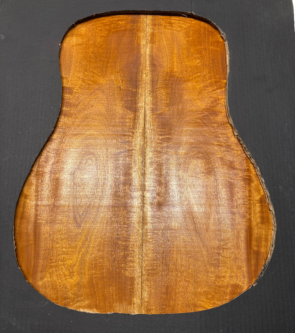 Flame Genuine Mahogany Dreadnought Guitar Back Set #4124