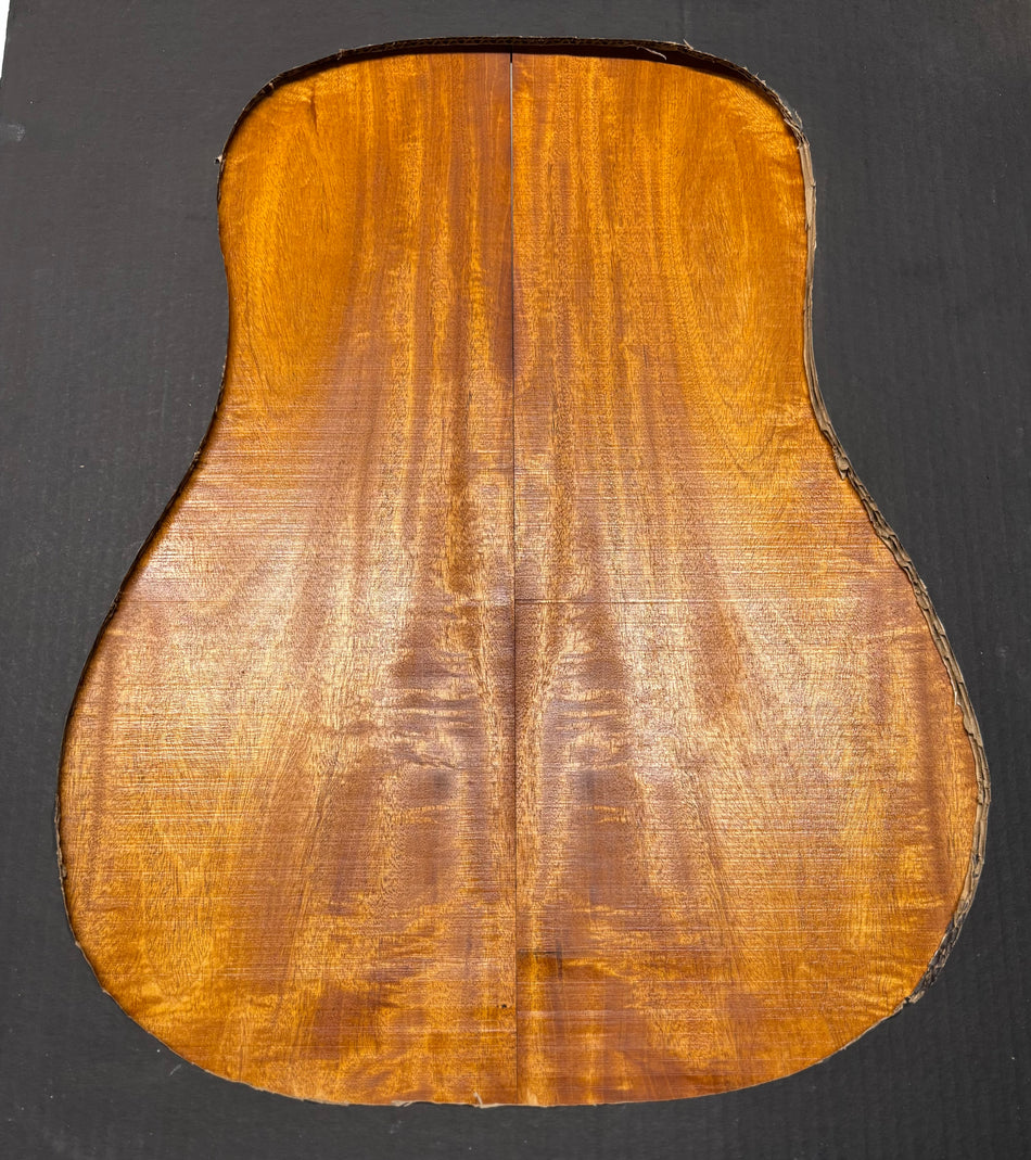 Flame Genuine Mahogany Dreadnought Guitar Back Set #4125