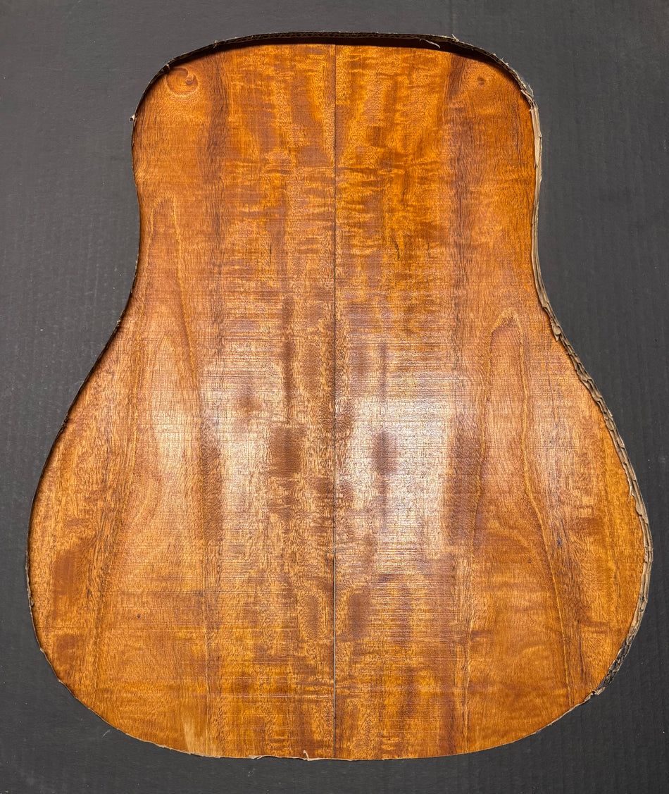 Flame Genuine Mahogany Dreadnought Guitar Back Set #4127