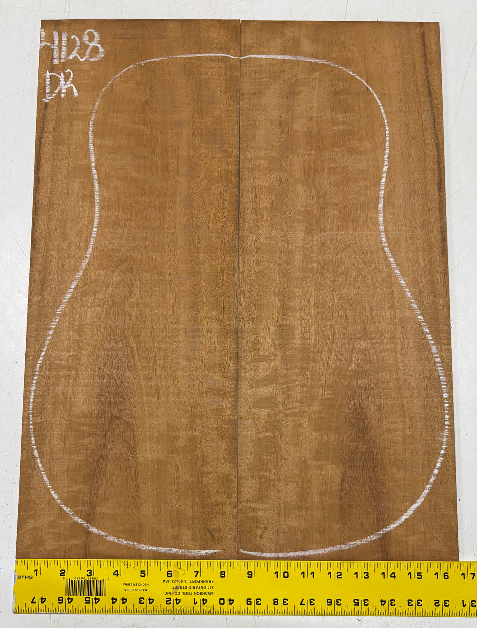 Flame Genuine Mahogany Dreadnought Guitar Back Set #4128