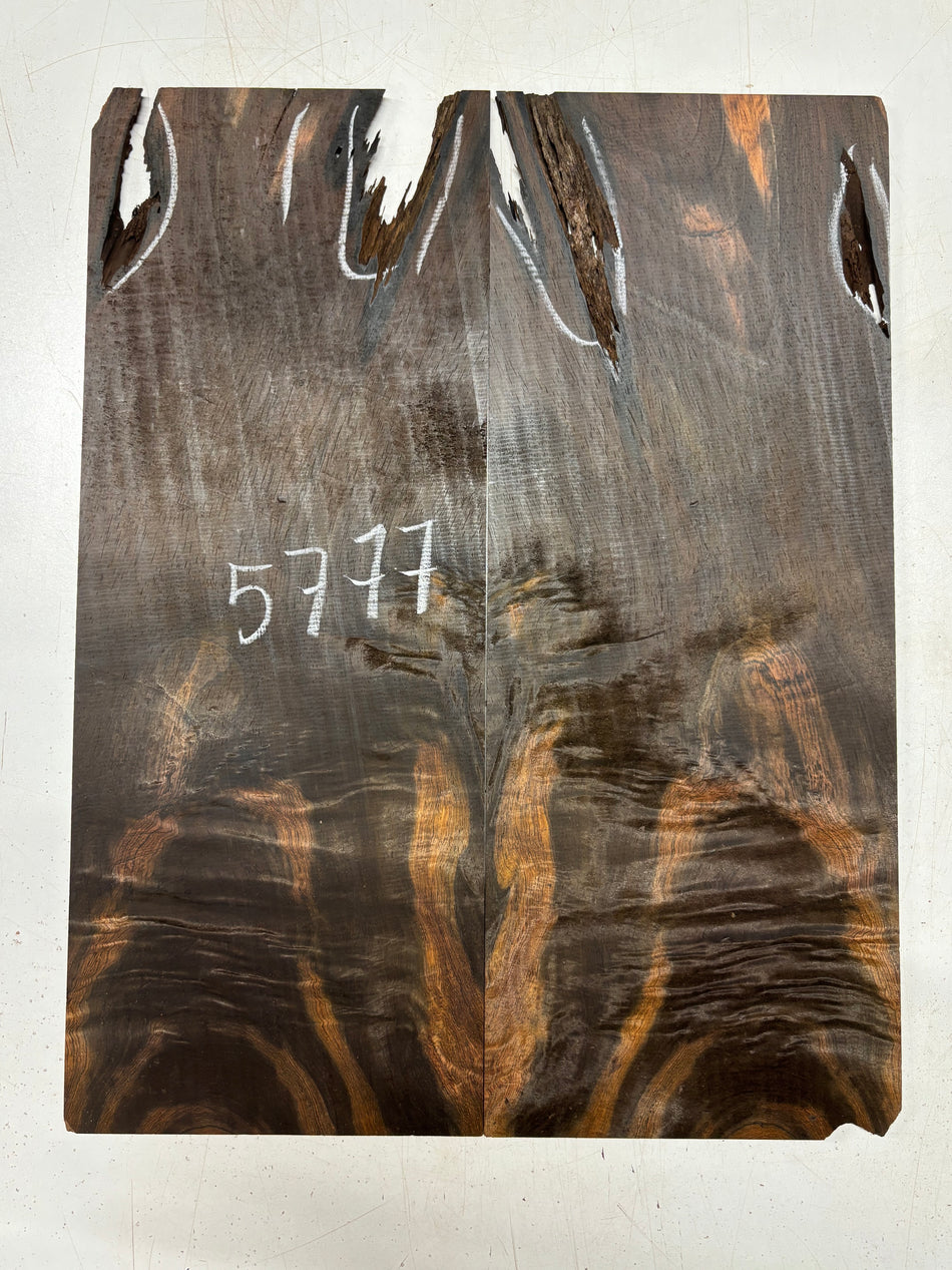 2 Piece, Brazilian Rosewood Thin Stock Lumber 18"x7"x3/16"#5777