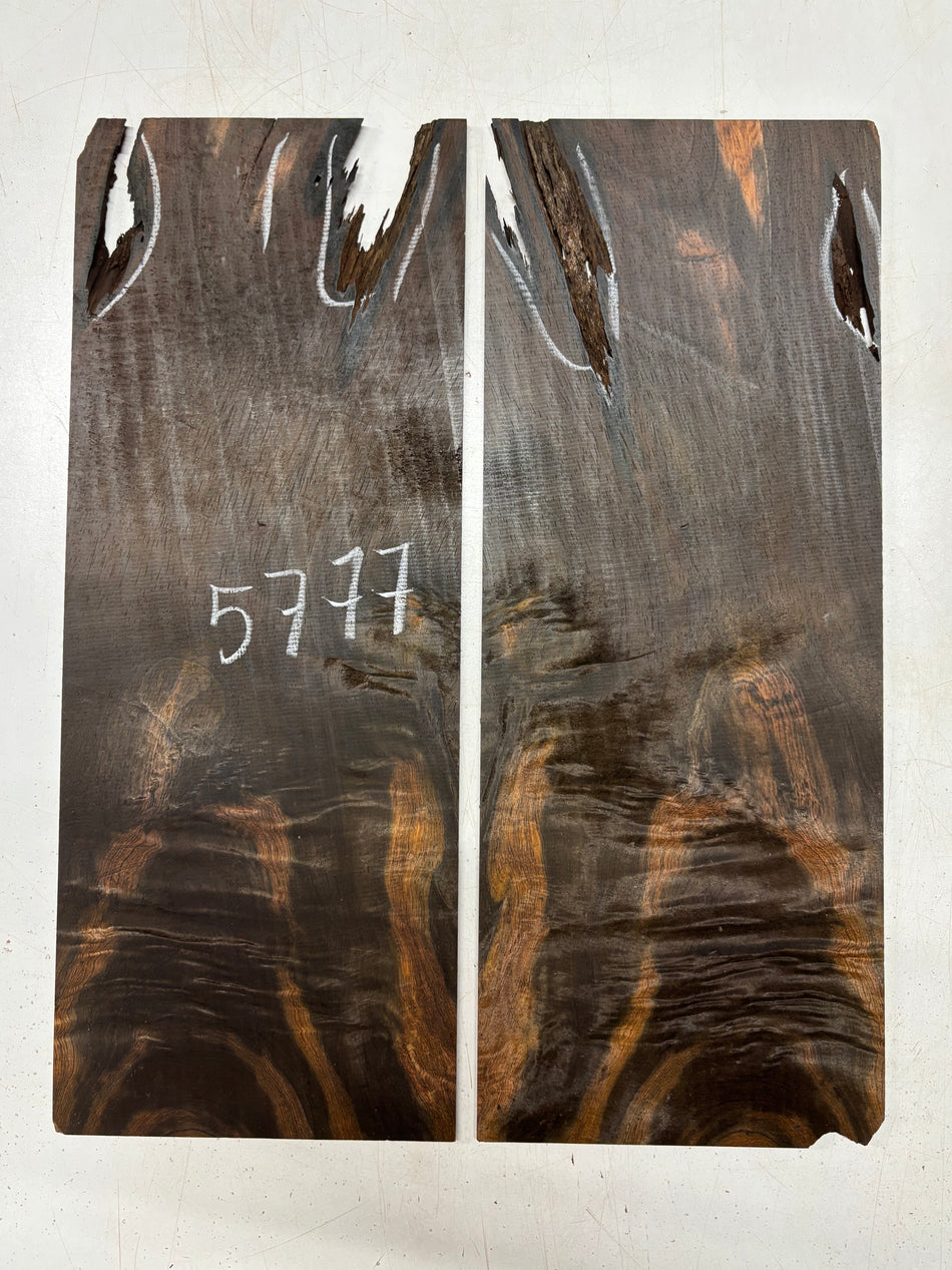 2 Piece, Brazilian Rosewood Thin Stock Lumber 18"x7"x3/16"#5777