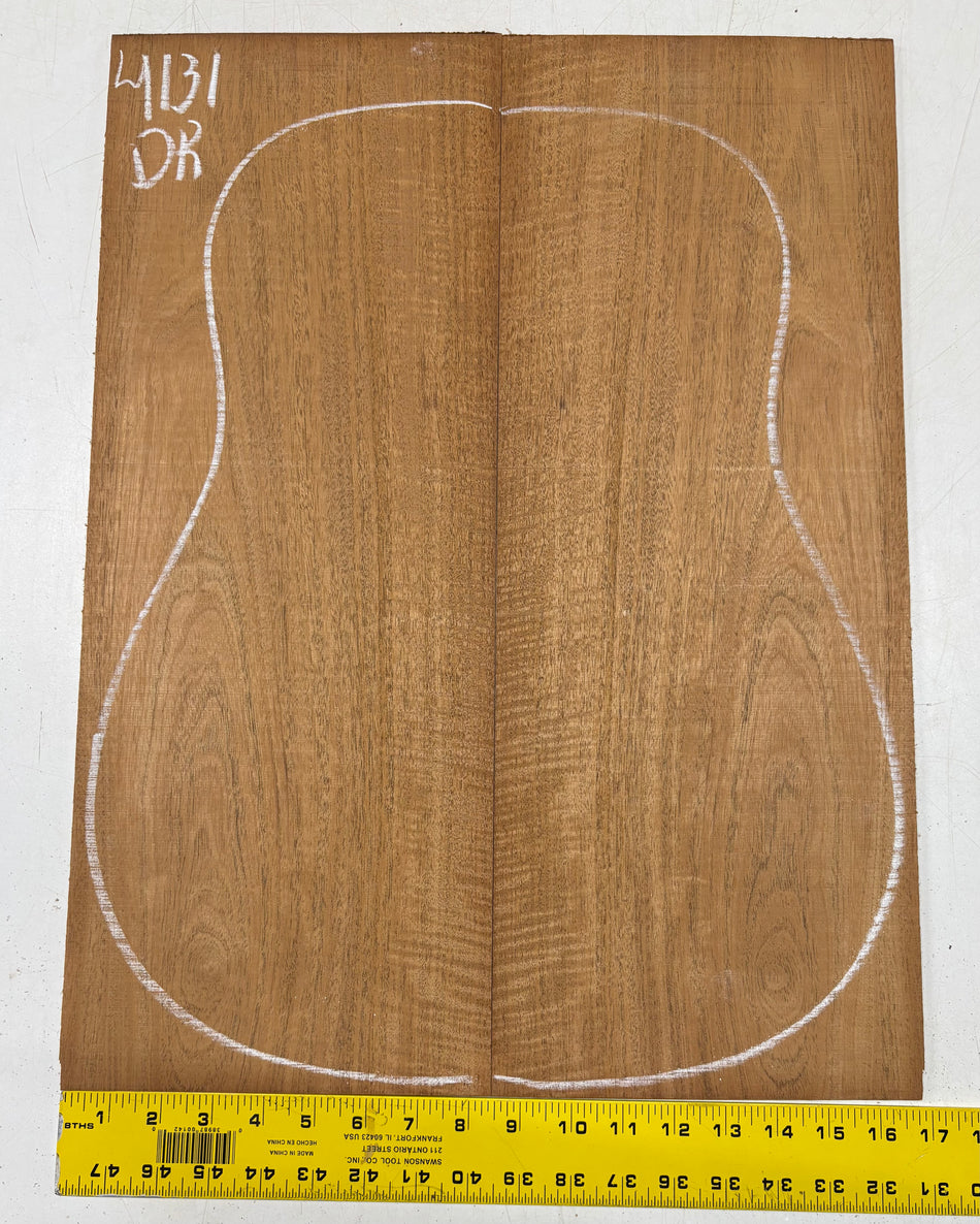 Flame Genuine Mahogany Dreadnought Guitar Back Set #4131