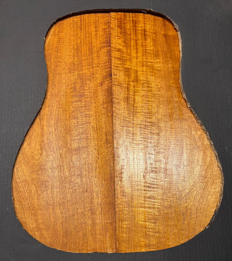 Flame Genuine Mahogany Dreadnought Guitar Back Set #4132