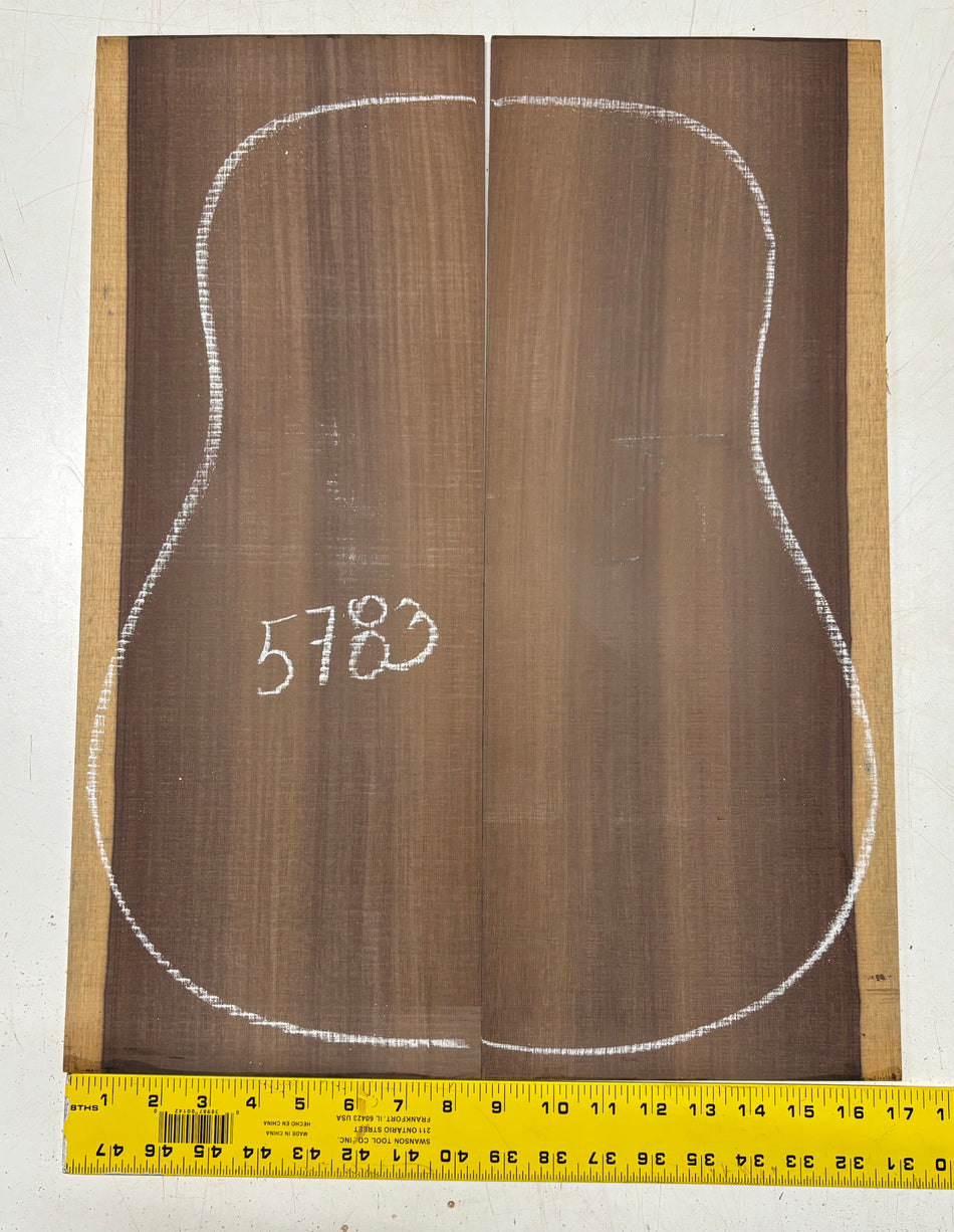 Katalox Dreadnought Guitar Back Set 22"x8-1/2"x3/16"#5783