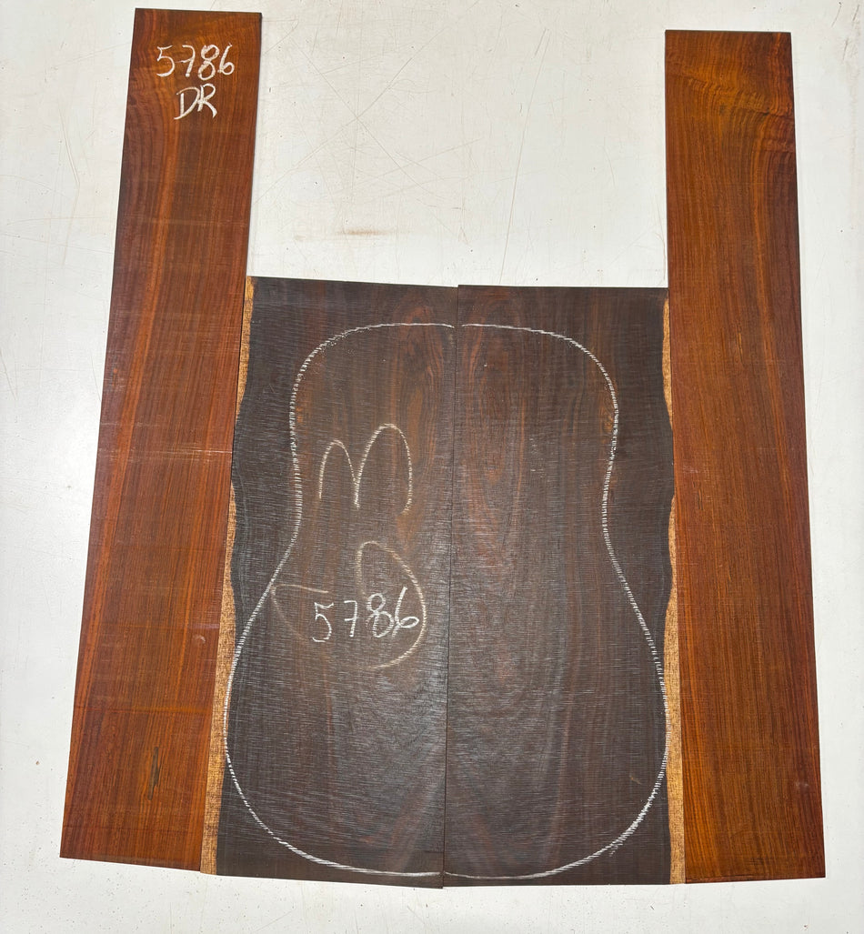 Cocobolo Dreadnought Guitar Back And Side Set #5786