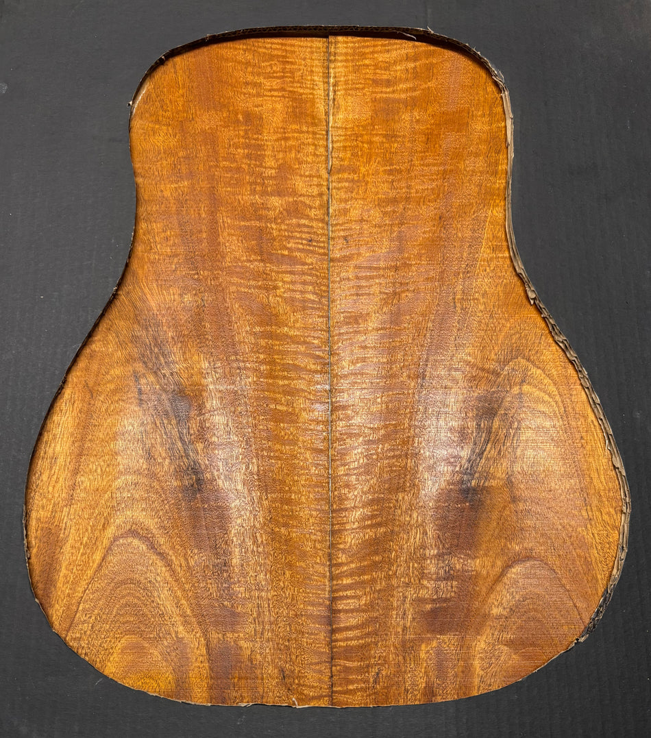 Flame Genuine Mahogany Dreadnought Guitar Back Set #4137
