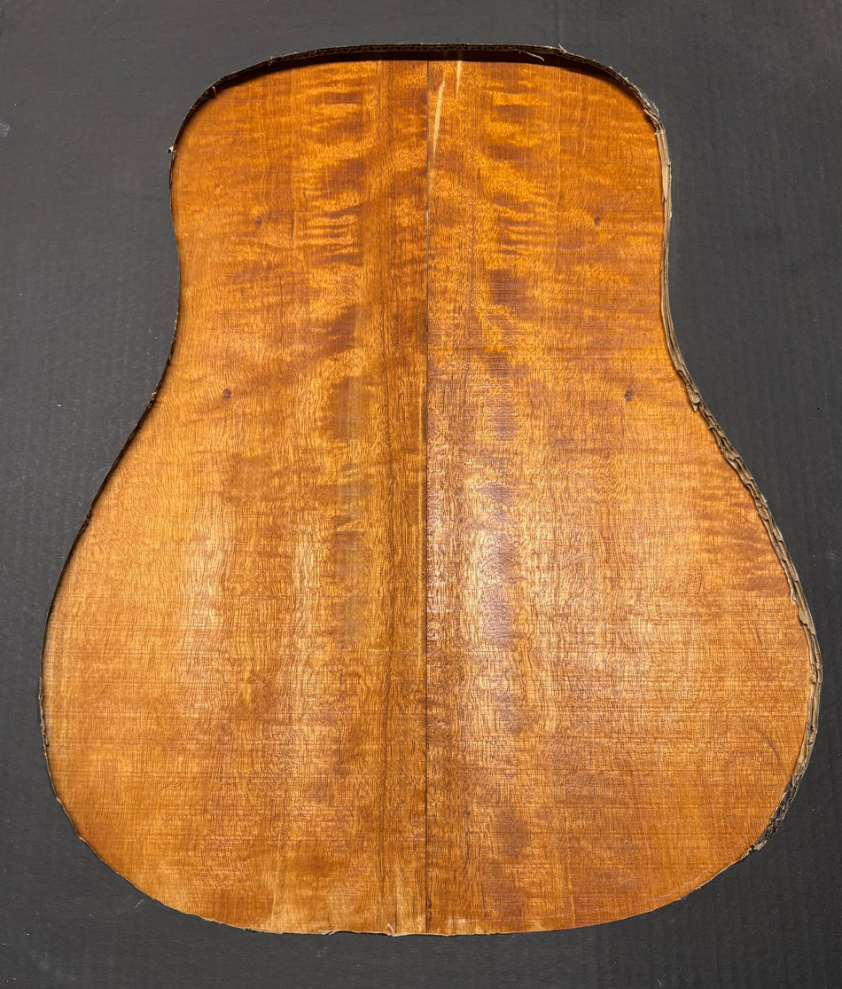 Flame Genuine Mahogany Dreadnought Guitar Back Set #4138