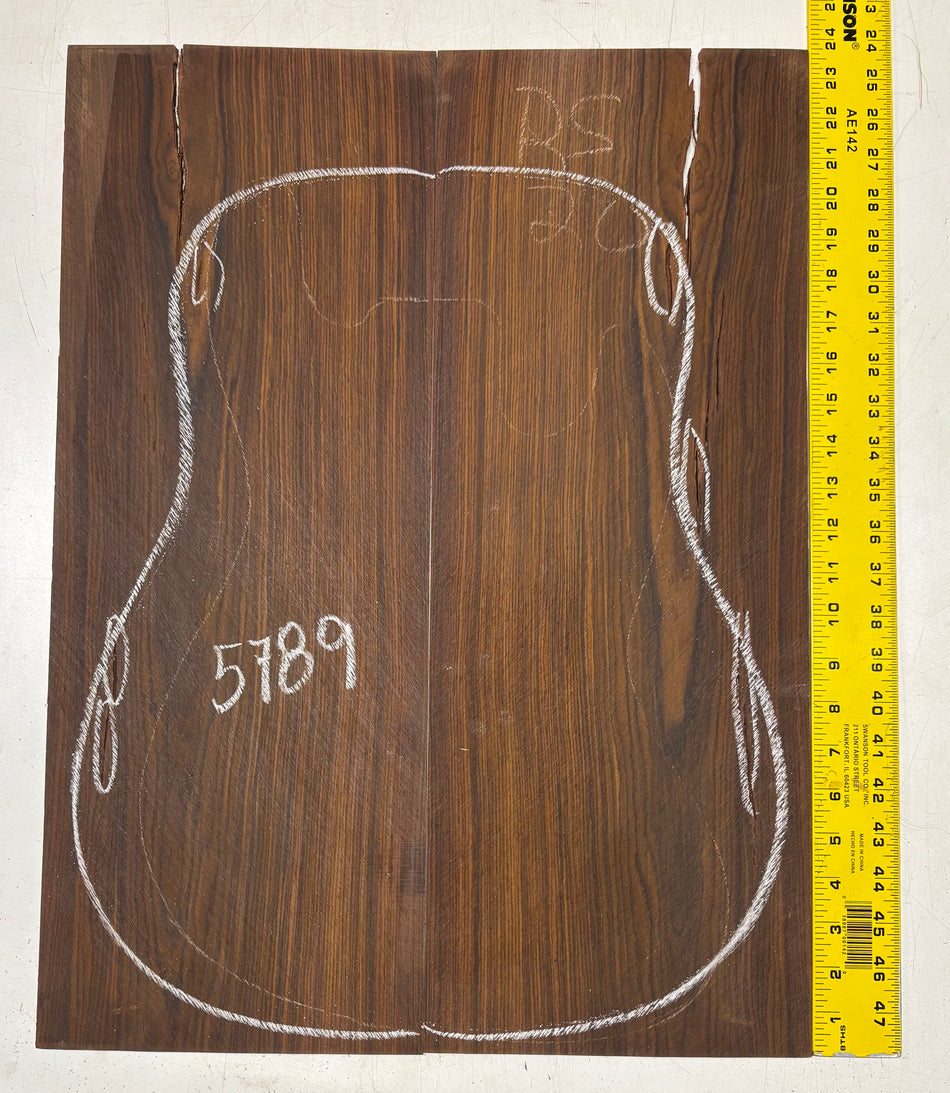Cocobolo Dreadnought Guitar Back Set 23"x8-1/2"x3/16" #5789