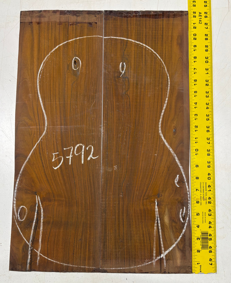 Cocobolo Classical Guitar Back Set 22"x7-1/8"x1/8" #5792