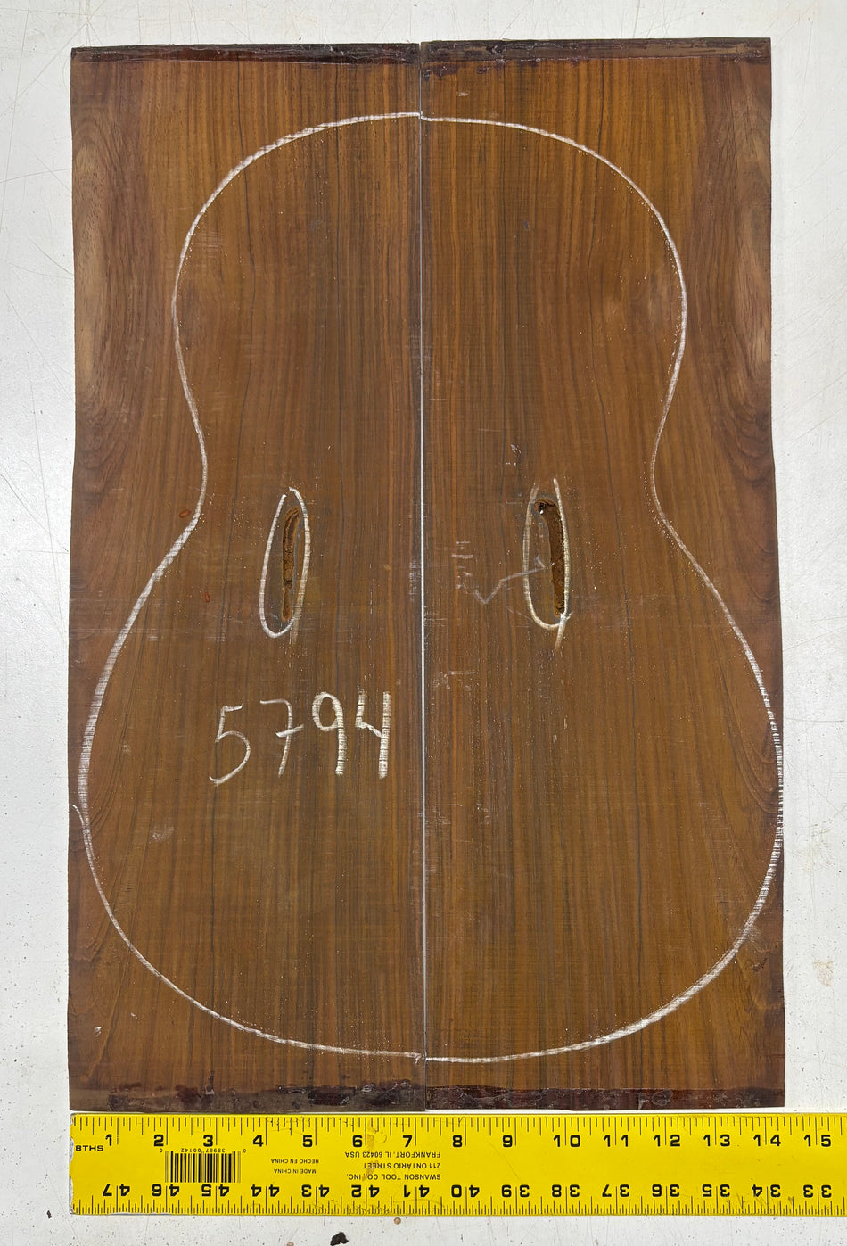 Cocobolo Classical Guitar Back Set 22"x7-1/8"x1/8" #5794