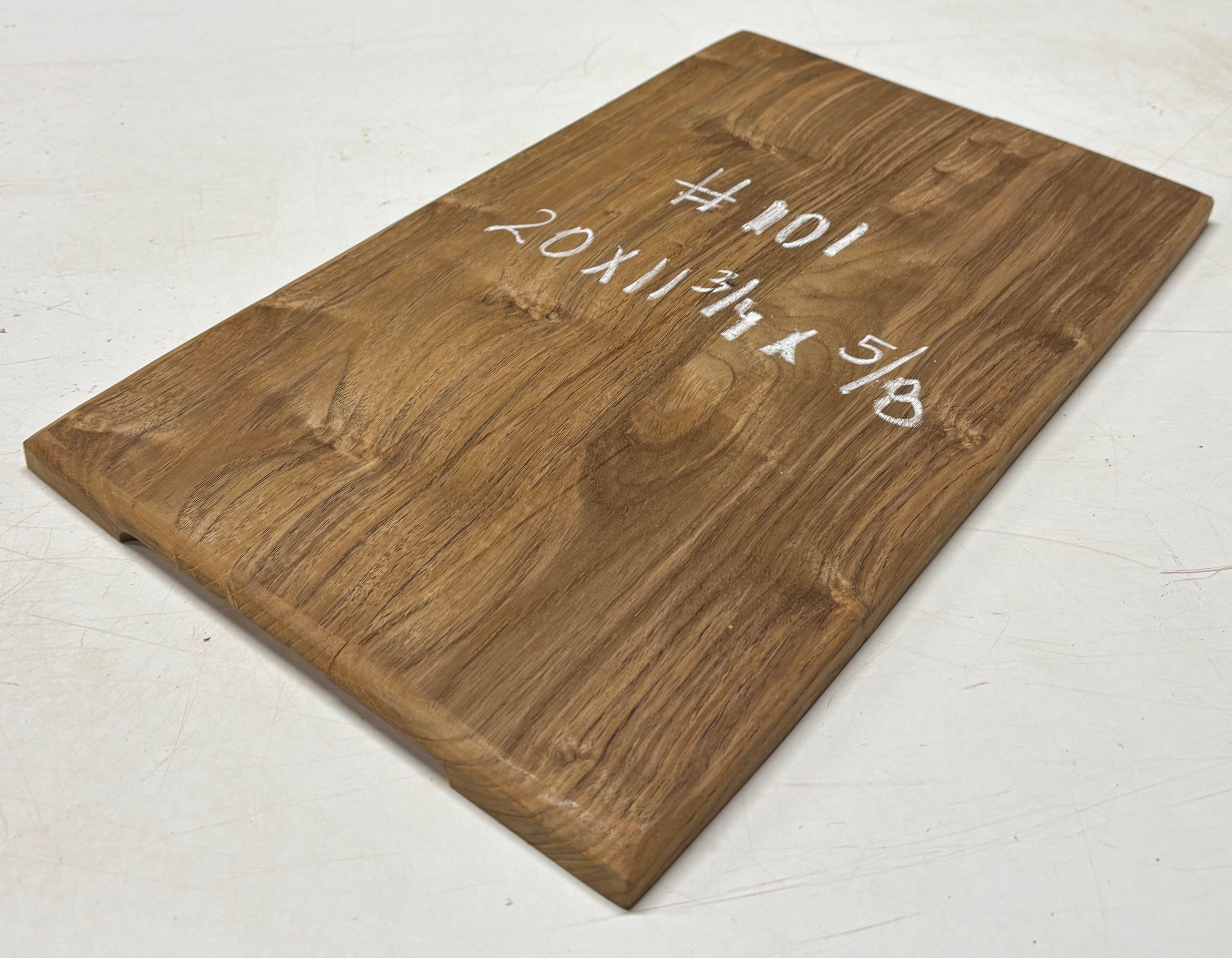 Teak Wood Chopping/Cutting Board (2 Piece- Glued)- 20" x 11-3/4" x 5/8" #101 - Exotic Wood Zone
