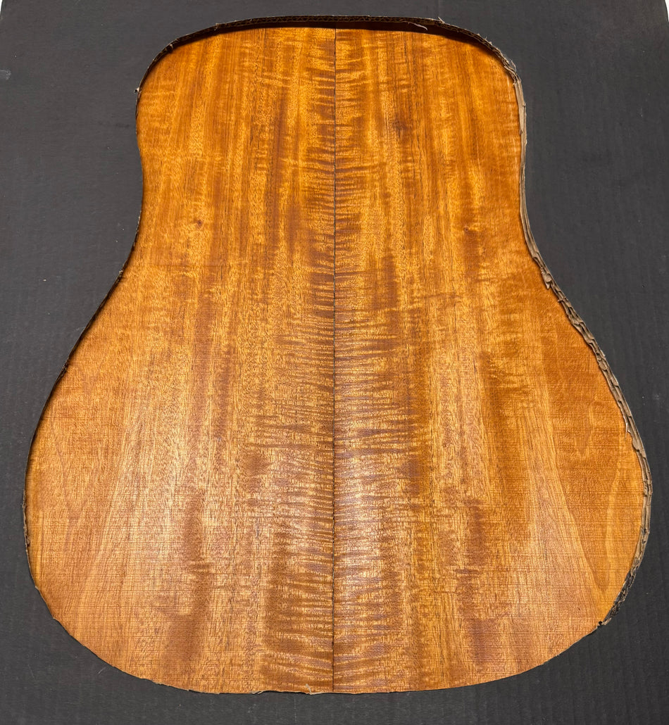 Flame Genuine Mahogany Dreadnought Guitar Back Set #4142