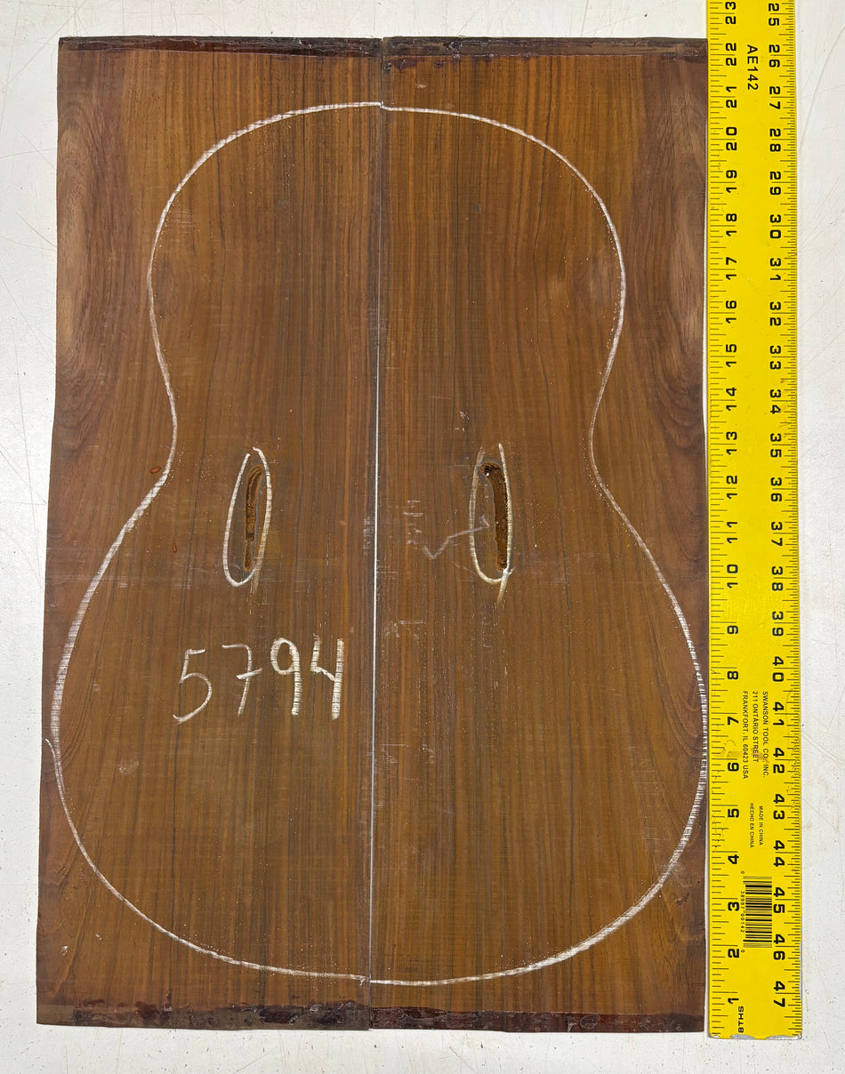 Cocobolo Classical Guitar Back Set 22"x7-1/8"x1/8" #5794