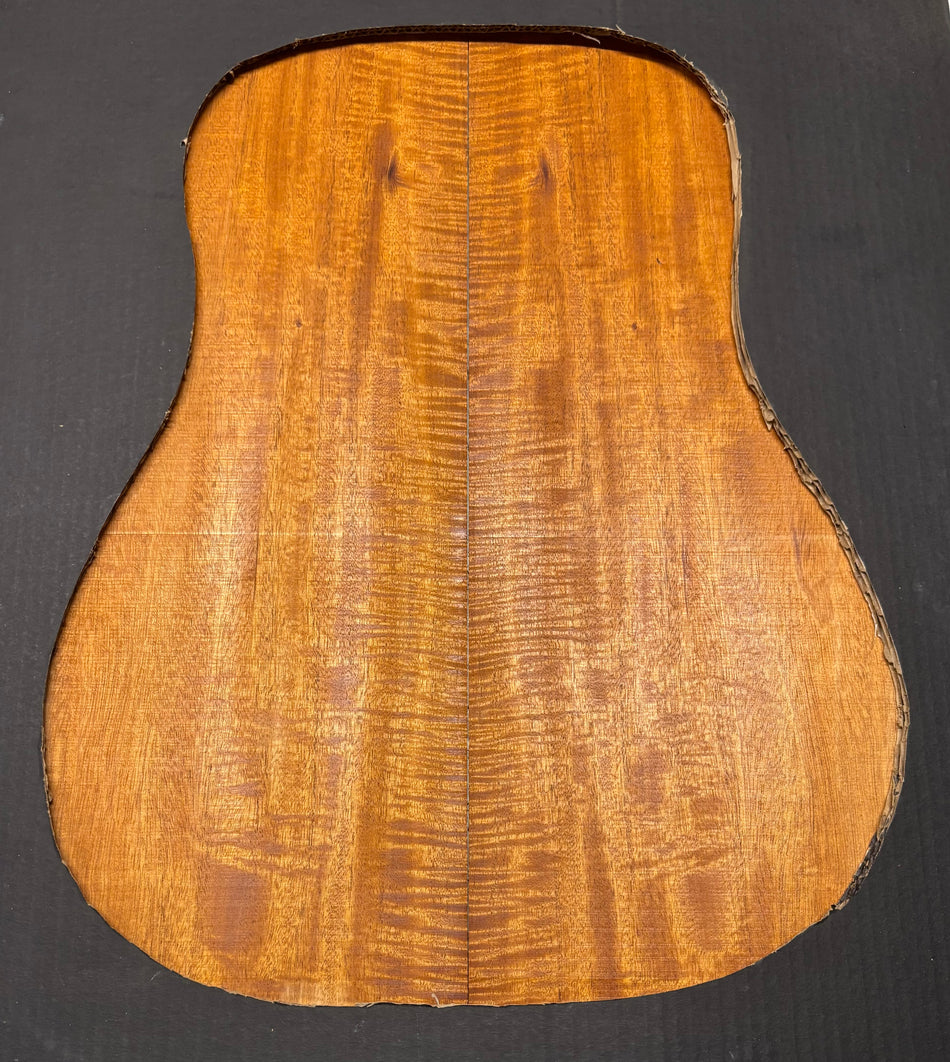 Flame Genuine Mahogany Dreadnought Guitar Back Set #4143