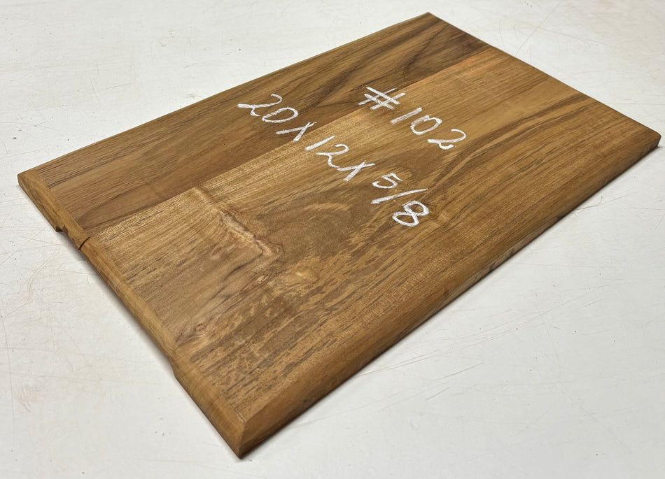 Teak Wood Chopping/Cutting Board (2 Piece- Glued)-20" x 12" x 5/8" #102 - Exotic Wood Zone