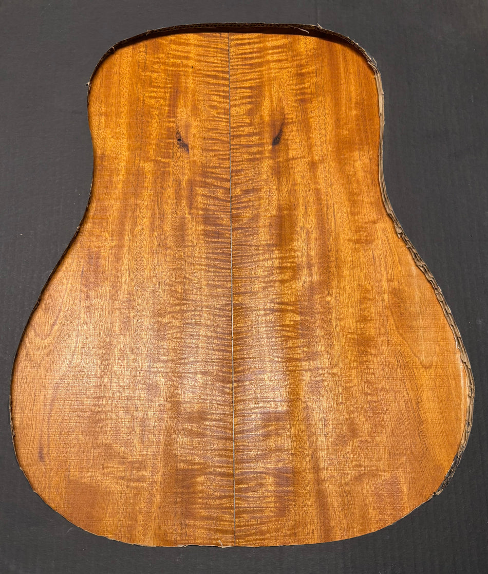 Flame Genuine Mahogany Dreadnought Guitar Back Set #4144
