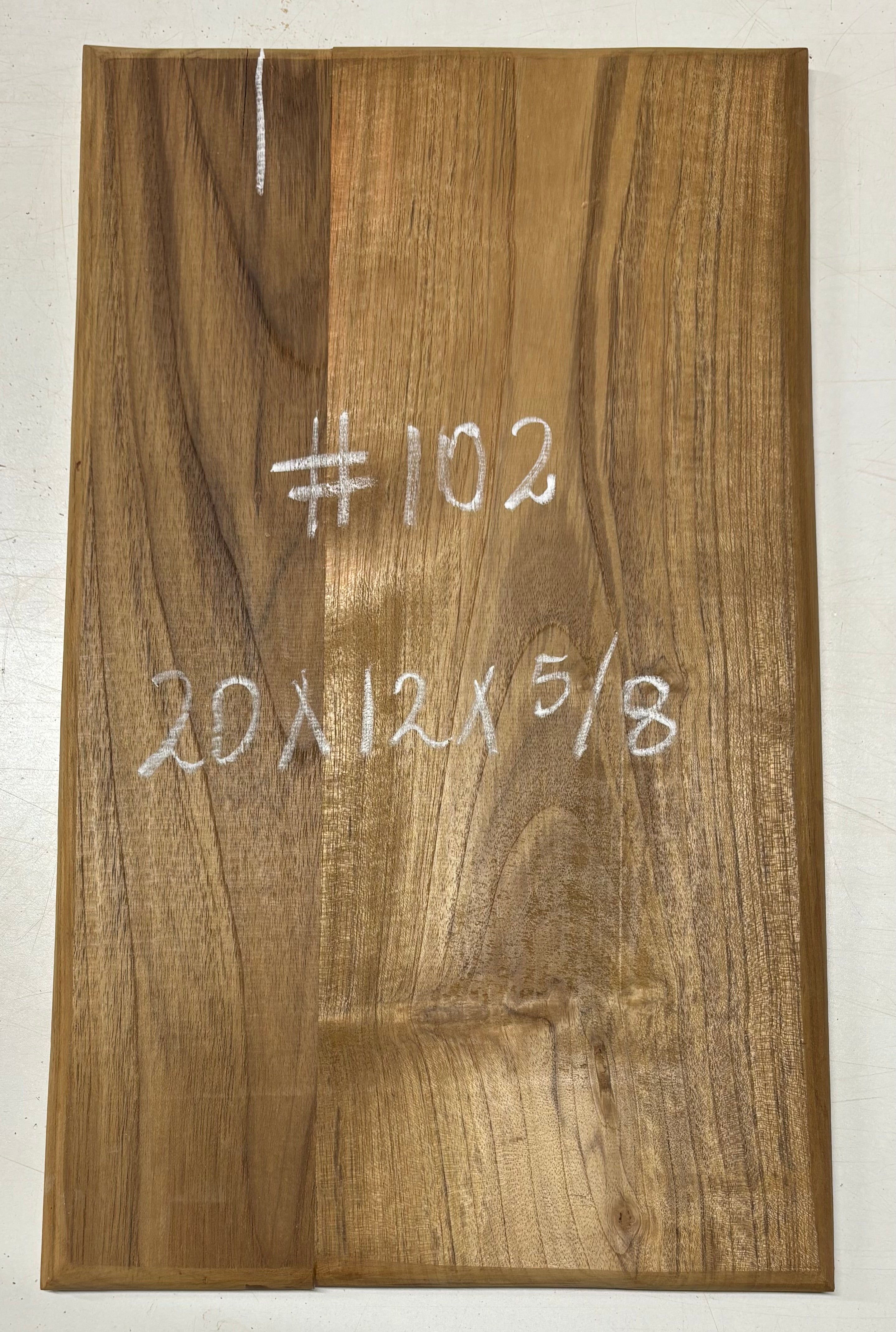 Teak Wood Chopping/Cutting Board (2 Piece- Glued)-20" x 12" x 5/8" #102 - Exotic Wood Zone