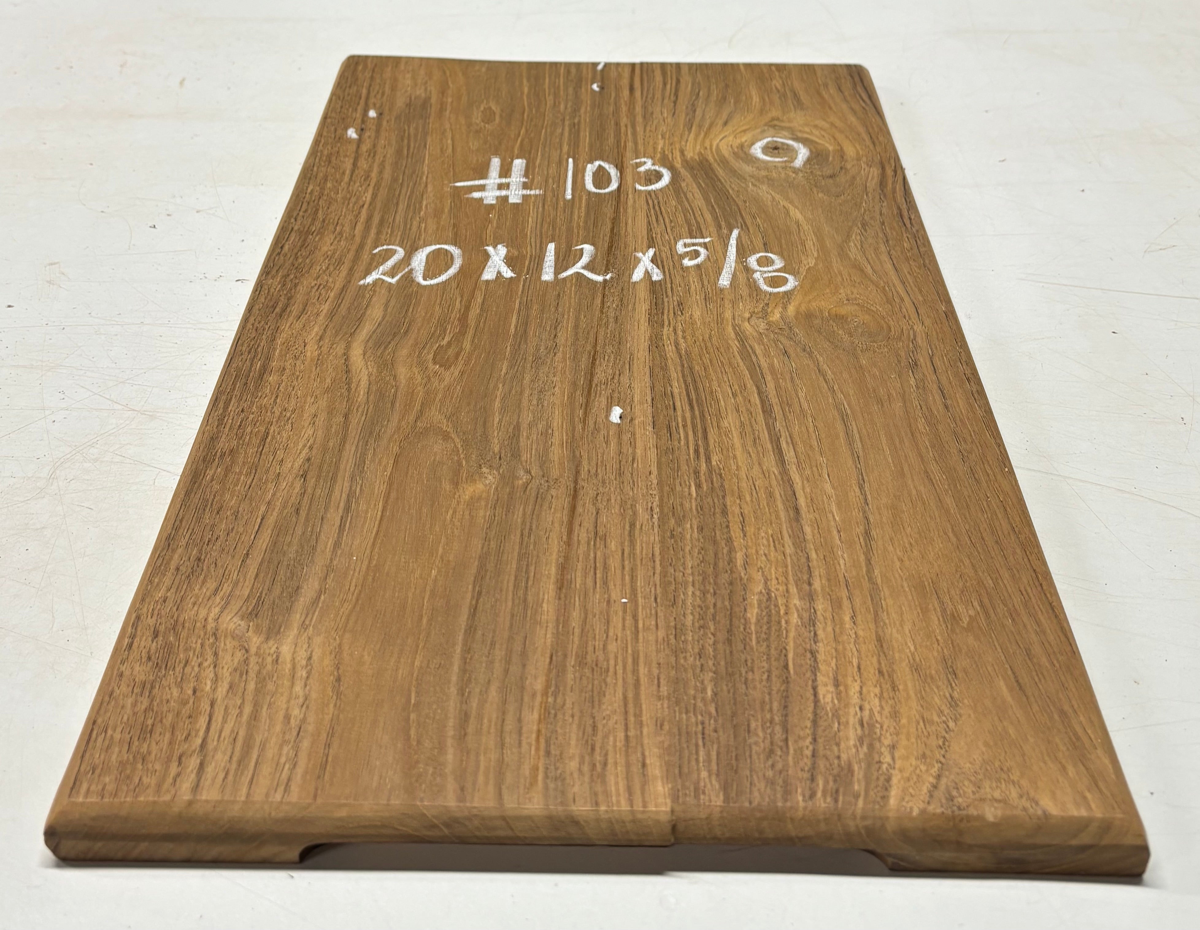 Teak Wood Chopping/Cutting Board (2 Piece- Glued)-20" x 12" x 5/8" #103 - Exotic Wood Zone