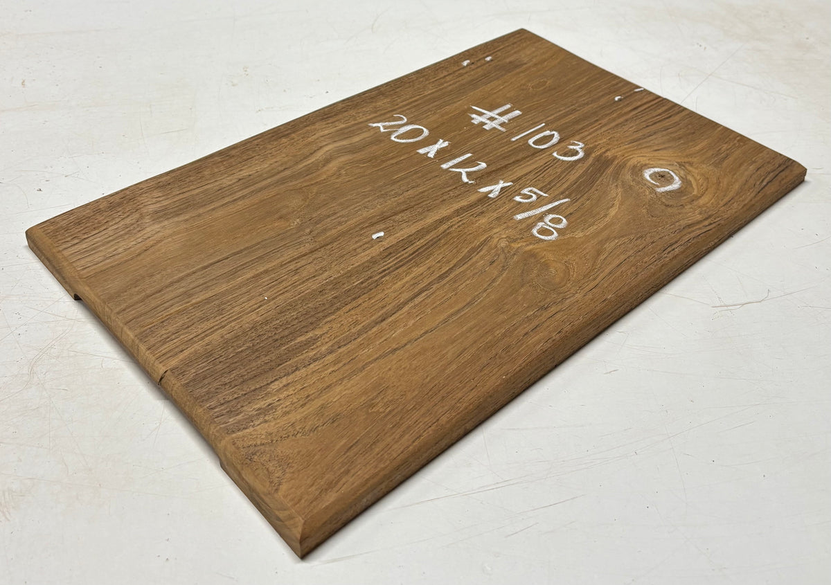 Teak Wood Chopping/Cutting Board (2 Piece- Glued)-20" x 12" x 5/8" #103 - Exotic Wood Zone
