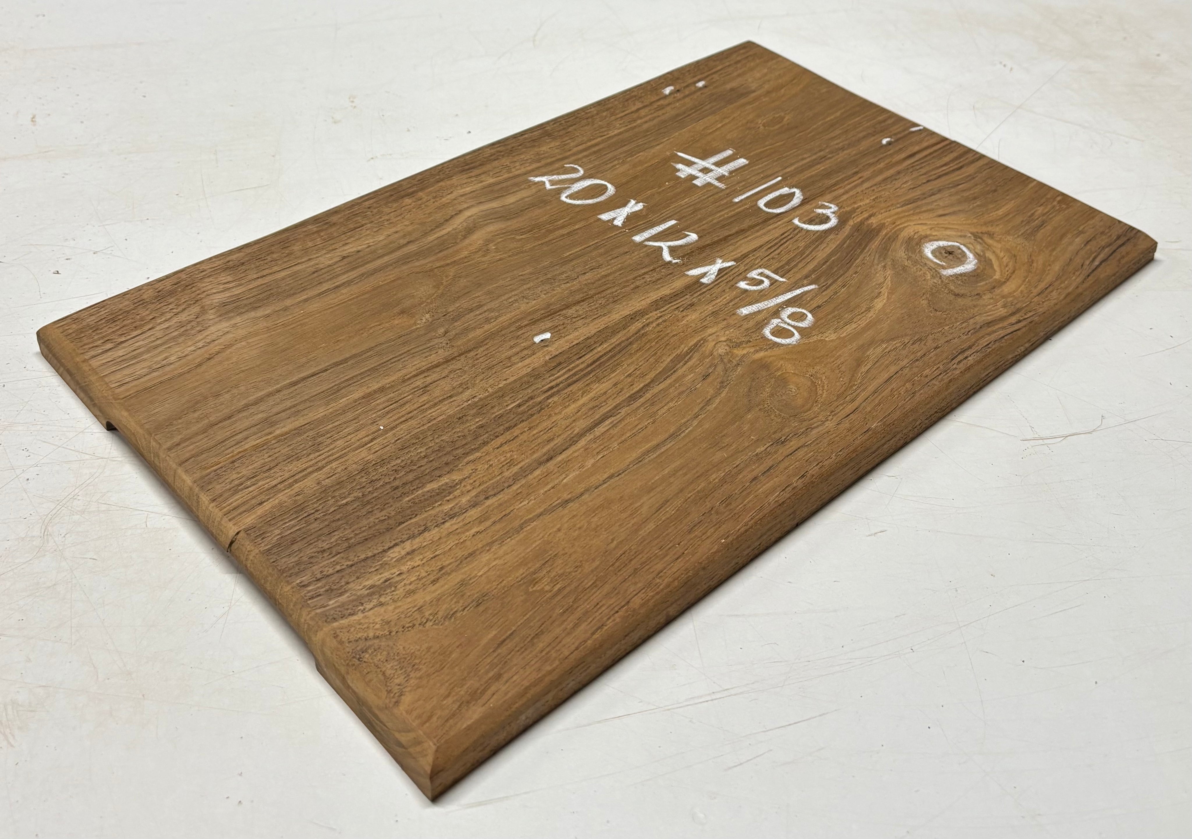 Teak Wood Chopping/Cutting Board (2 Piece- Glued)-20" x 12" x 5/8" #103 - Exotic Wood Zone