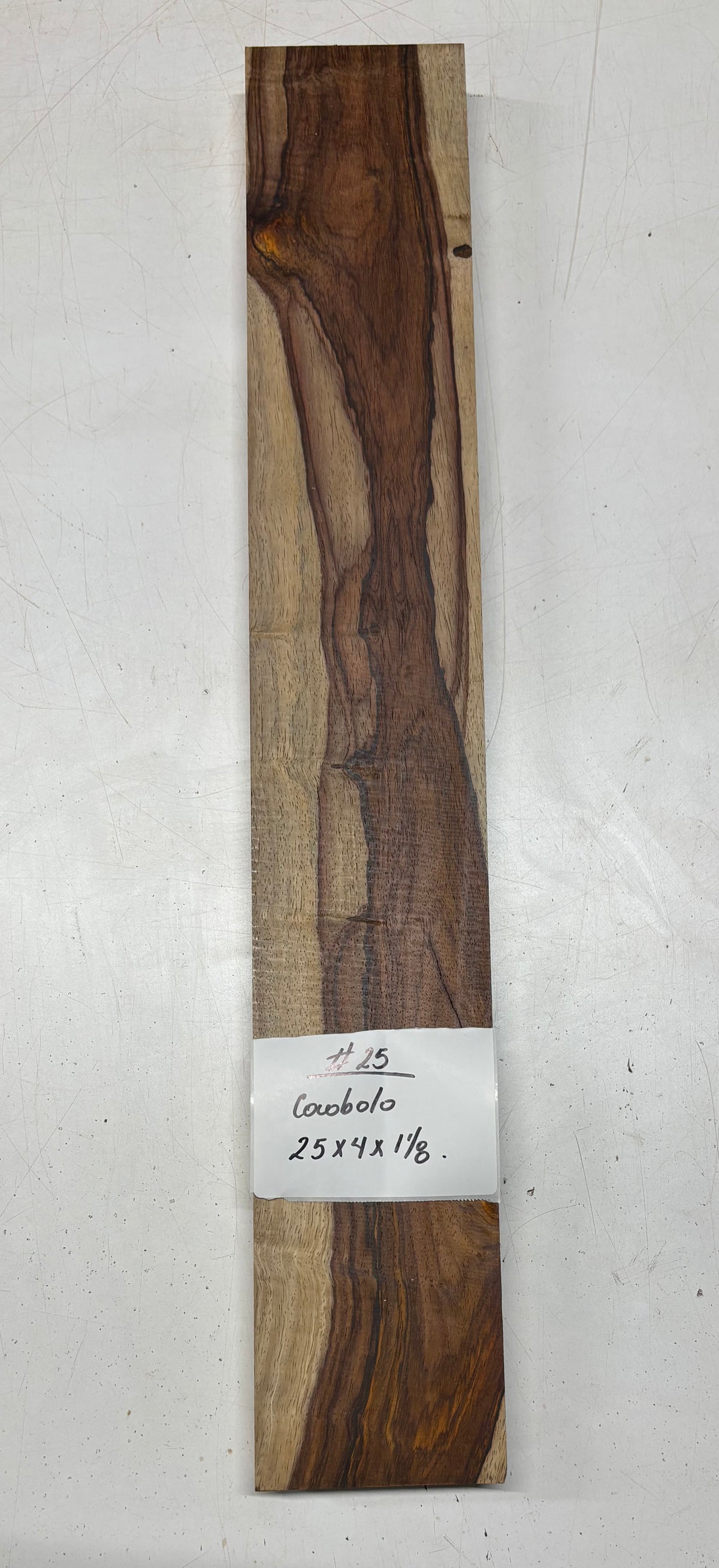 Cocobolo Lumber Board 25" x 4" x 1-1/8" #25 - Exotic Wood Zone