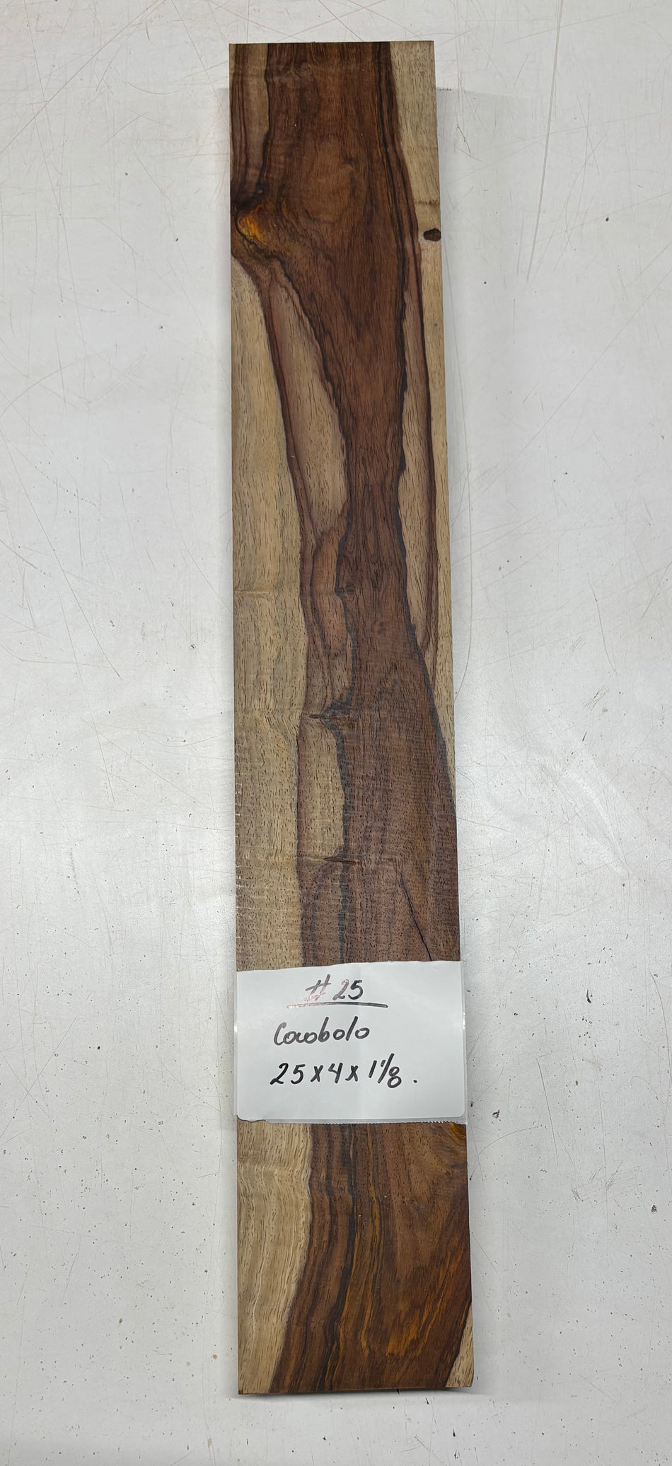 Cocobolo Lumber Board 25" x 4" x 1-1/8" #25