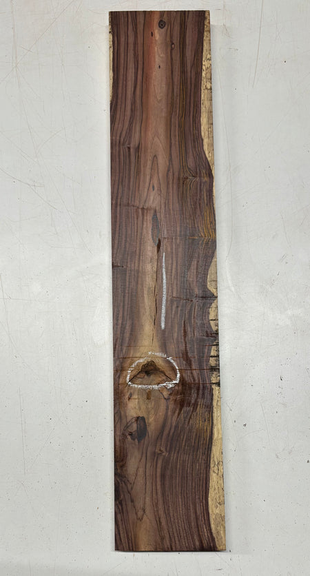 Cocobolo Lumber Board 25" x 4-3/4" x 7/8" #26 - Exotic Wood Zone