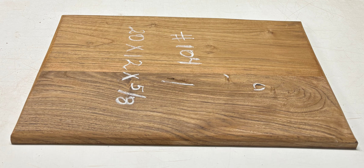 Teak Wood Chopping/Cutting Board (2 Piece- Glued)-20" x 12" x 5/8" #104 - Exotic Wood Zone