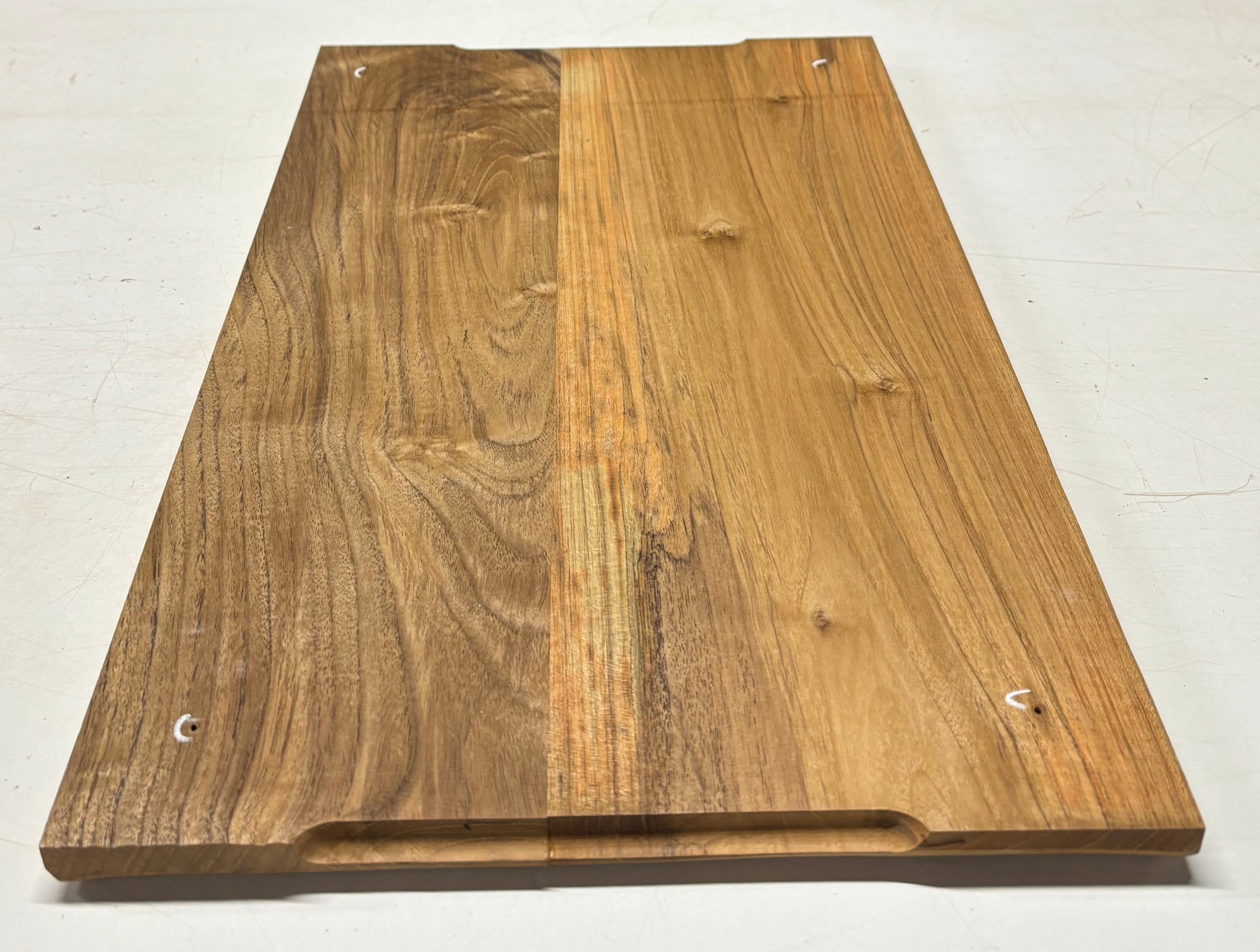 Teak Wood Chopping/Cutting Board (2 Piece- Glued)-20" x 12" x 5/8" #104 - Exotic Wood Zone