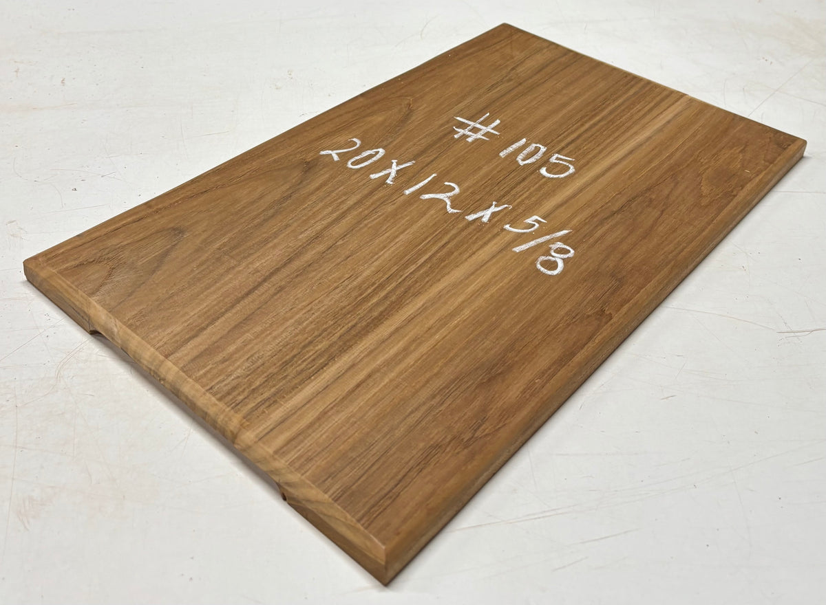 Teak Wood Chopping/Cutting Board (2 Piece- Glued)-20" x 12" x 5/8" #105 - Exotic Wood Zone